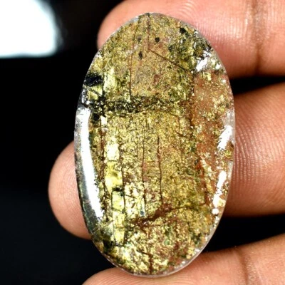 Pyrite Mica Druzy Oval Cabochon 100% Natural Loose Gemstones 50.20Cts. - Image 1 of 3