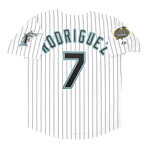 Ivan Rodriguez 2003 Florida Marlins World Series Men's Home White Jersey (S-3XL) Cover
