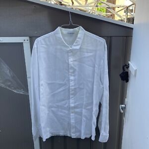 James Perse White Shirt Linen Size 5