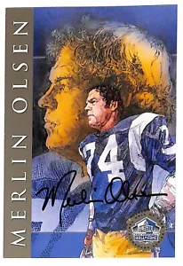 Merlin Olsen Signed HOF Series Card Autographed 1691/2500 Rams 28005 - Picture 1 of 2