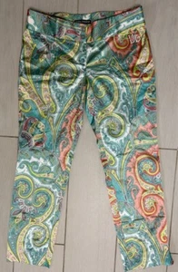 Dolce & Gabbana Floral Straight Legs Silk Pants Size 44 Italian Vintage 90s - Picture 1 of 6