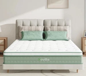 King Size Mattress 10 Inch Hybrid FOAM Spring Quilted Pillow Top FAST SHIPPING - Picture 1 of 6