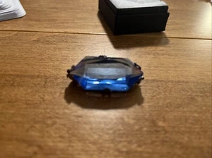 Antique Brooch Blue Glass C Clasp Pin  1 1/4” - Picture 1 of 7