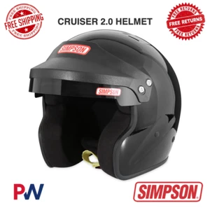Simpson Racing Cruiser 2.0 Helmet 57-58 cm Black #7320022 - Bild 1 von 13