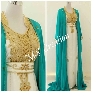Sale Moroccan Dubai Elegant Embroidered Caftans Perfect for Any Occasion BY MS - Picture 1 of 5