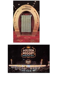 Lot of 2 Las Vegas Nevada Vintage PCs Golden Nugget & Horseshoe Club - Picture 1 of 5