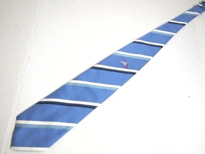 Corbata para hombre Ci Gi Esse azul blanco gris a rayas 59" - Imagen 1 de 5