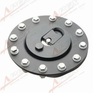 Aluminum Billet Fuel Cell Cap Flush Mount 12 Bolt Black Anodized - Bild 1 von 6
