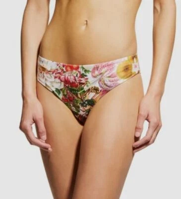 $125 Carolina K Mujer Beige Mika Floral Bikini Parte Inferior Traje de Baño Talla Pequeña Foto 1 de 3