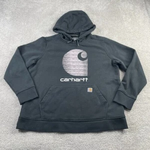 Sudadera con Capucha Carhartt Para Mujer 1X Negra Rosa Logo Rain Defender Peso Medio Sudadera - Imagen 1 de 11