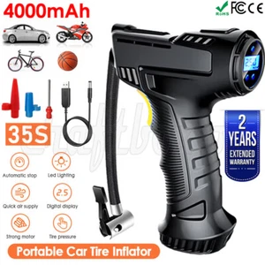 Automatic Cordless Car Tyre Inflator Handheld LCD Digital Air Compressor Pump - Picture 1 of 12