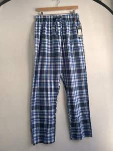 Polo RALPH LAUREN Blue Plaid Stretch Cotton PAJAMA Lounge PANTS Mens Medium NEW - Picture 1 of 7