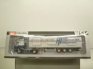 WSI 9009 DAF XF VAN HEUGTEN TRANSPORT TRAILER - BLUE 1:50 - GOOD IN BOX - Imagen 1 de 10