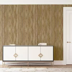 Wooden Slats Wallpaper Wood Realistic 3D Effect Arthouse Natural 923800 - Picture 1 of 7