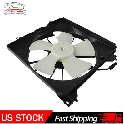 Electric Condenser Cooling Fan Assembly For 2008 2009 2010-2012 Honda Accord Foto 1 de 4
