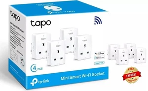 TP Link Tapo Outlet Works With Google Amazon Alexa Mini Smart Wi-Fi Socket 4 Pcs - Picture 1 of 12