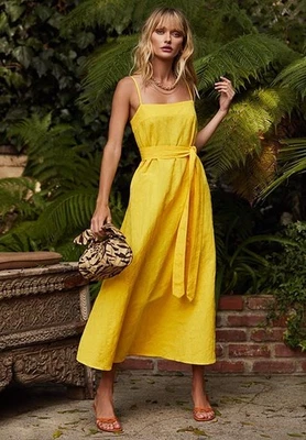 Maxi Vestido Mara Hoffman Philomena Algodón Lino en XS Foto 1 de 4