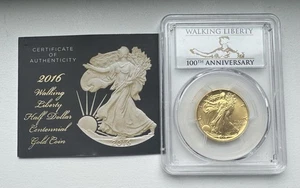 2016-W Walking Liberty Half $-Gold coin-PCGS SP69-1st Str-100th Ann - INV#7612 - Picture 1 of 5