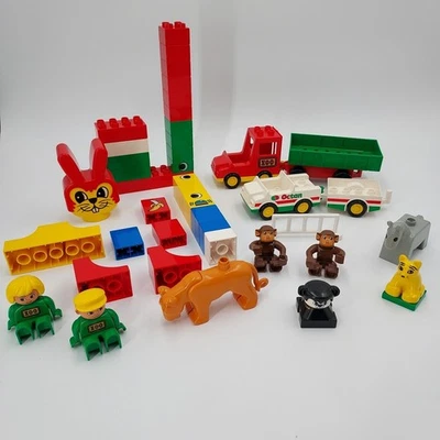 Lote mixto de 40+ piezas vintage de animales camiones DUPLOs Zoo Set años 90 Foto 1 de 4