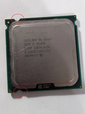 Intel Xeon X5460 3.16 GHz 4 core SLANP CPU modifed for LGA 775 socket - Image 1 of 2