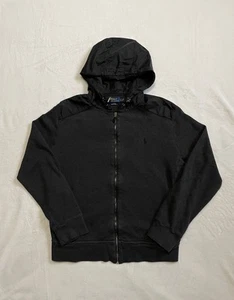 Polo Ralph Lauren Hoodie Mens Dark Gray Full Zip Sweatshirt Sweater Heavy Size M - Picture 1 of 8