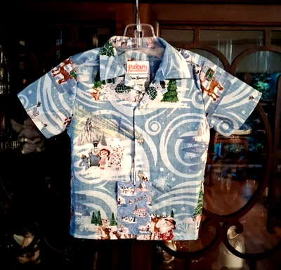 Reyn Spooner Niño RUDOLPH EL RENO NARIZ ROJA Vacaciones Azul Niño Set 12/18M Foto 1 de 4