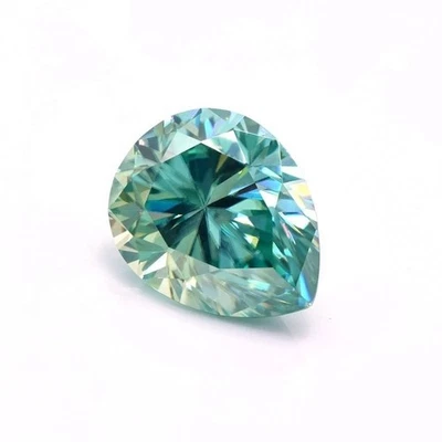 2.50 Ct  Green Lab Grown Diamond VVS1 Pear Cut Loose Gemstone For Ring Making - Image 1 of 4