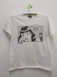 Thrasher Skateboard Art T Shirt Vintage Comic Script - Picture 1 of 8