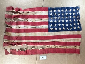 48 estrellas Primera Guerra Mundial Segunda Guerra Mundial EE. UU. American 18”x26” bandera vintage 61C1 - Imagen 1 de 12