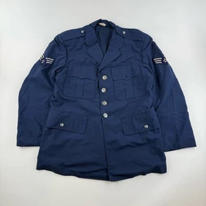Vintage USAF Air Force Jacke Herren 42 S blau Uniform Mantel Sergeant Rang 80er - Bild 1 von 10