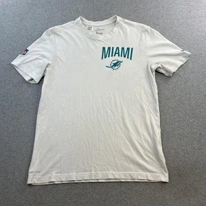 Miami Dolphins Shirt Mens Medium White NFL Football Nike Dri Fit Tee T-Shirt - Picture 1 of 13