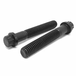 1/4-28x1-3/4" Alloy 12 Point Flange Screws Black Oxide (Choose Qty) - Picture 1 of 6