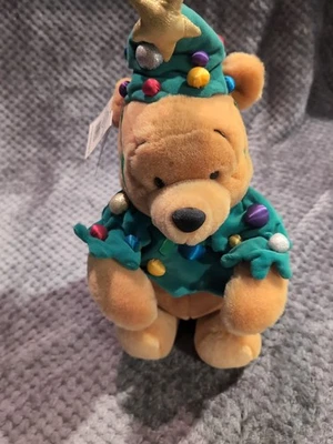 Exclusivo Oso de Peluche Winnie the Pooh Árbol de Navidad 14" de la Tienda Disney con Etiquetas Foto 1 de 4