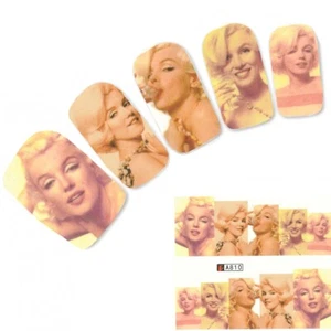 Nagel Sticker Aufkleber Marilyn Monroe Nail Art Nägel Fuß Water Decal - Picture 1 of 2