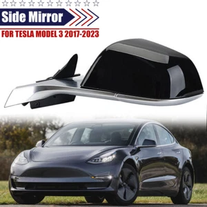 Black Chrome Left Driver Side Mirror Power Folding For Tesla Model 3 2017-2023 - Bild 1 von 10