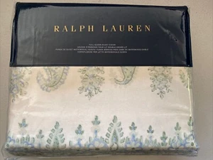 Ralph Lauren Camile Paisley Full/Queen Duvet Cover, Sage/Chambray New - Picture 1 of 5