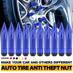 20Pcs Blue Anti Theft Spiked Extended Tuner Wheel/Rims Lug Nut M12x1.5 + Socket - Picture 1 of 9
