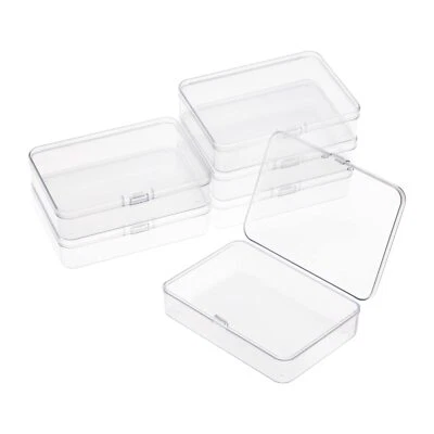 6 Pack Small Plastic Bead Organizer Rectangle Containers with Lids, 3x2 Inch - Image 1 of 4