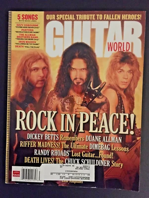 Guitar World Magazine April 2007 Dimebag Duane Allman Randy Rhoads Foto 1 de 3
