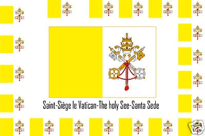 SAFIRMES Assortiment lot de25 autocollants Vinyle stickers drapeau Saint-Siège-le-Vatican