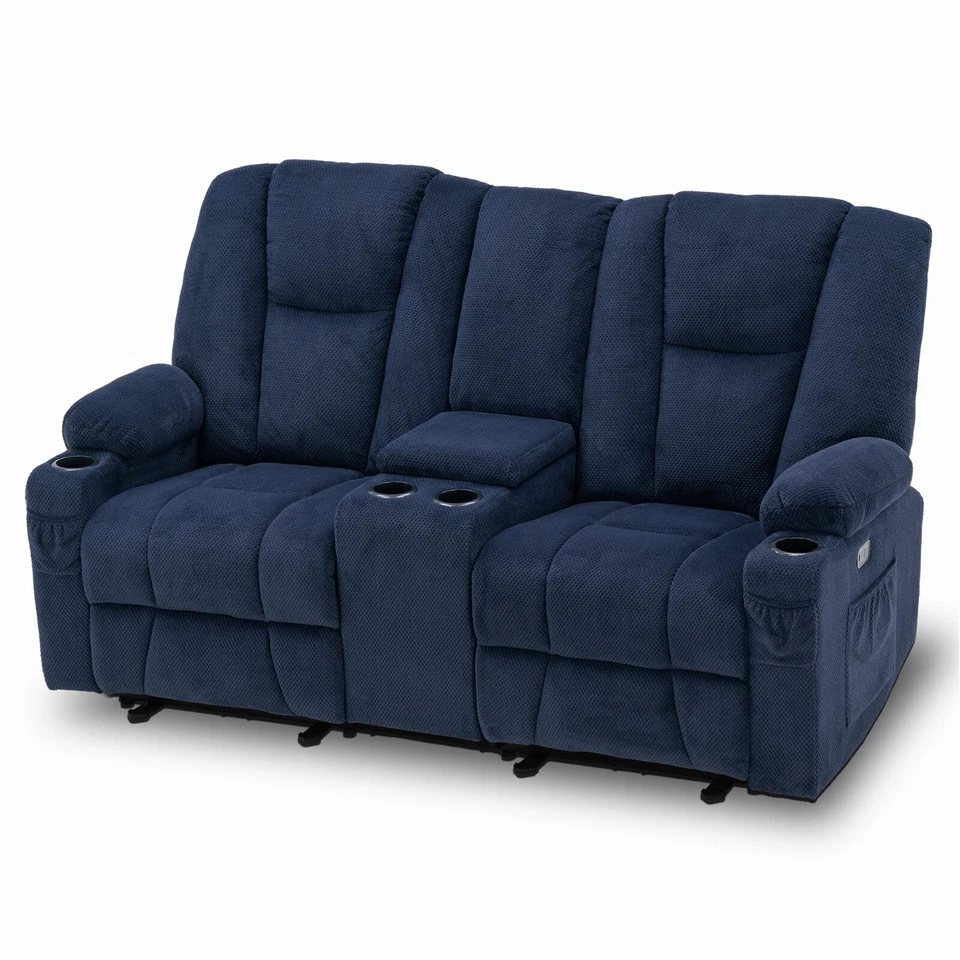 Lovupet Tela Power Loveseat Reclinable, Eléctrico Reclinable Loveseat Masaje 6045 Foto 1 de 1