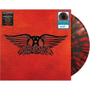 AEROSMITH GREATEST HITS BLACK WITH RED SPLATTER VINYL WALMART USA EXCLUSIVE LP - Picture 1 of 7