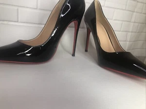 Mujer Tacones Altos en Rojo, Excelente Estado, Talla 8 Punta Negra - Imagen 1 de 8