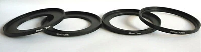 One Brand New Metal Stepping-up Filter Adapter to Fit 72mm Filters, four choices - Image 1 of 4