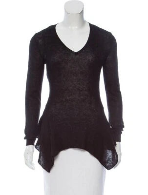 Suéter Lanvin by Alber Elbaz Hiver 2014 Colección Negro Tejido Lana Pin Up Foto 1 de 3