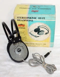 Vintage Morse Electrophonic Model 01 Supertone Stereophonic Headphones in Box - Bild 1 von 13