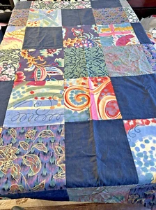 Edredón Reversible Patchwork Estilo Boho Hippie, Doble 44x72, Ropa de Cama Colorida - Imagen 1 de 10