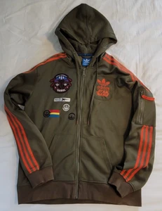 Adidas YOUTH XL SWEATSHIRT Jacket StarWars X Wind FALL hoodie Green Olive O58904 - Picture 1 of 17