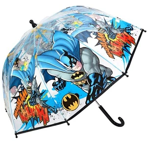 Boys Kids Dc Comics BATMAN Umbrella Dome All Over Design Rain - Picture 1 of 5