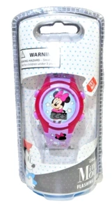 Disney MINNIE MOUSE Flashing Digital Wristwatch Kids Hot Pink/Red Purple - Picture 1 of 3